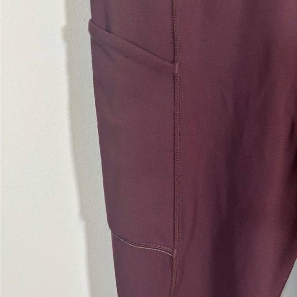 Lululemon Fast and Free High-Rise Tight 25” Nulux Maroon Size 6 with pockets - Picture 3 of 16